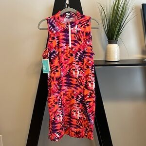 Tzu Tzu Tie-Dye Print Golf Dress